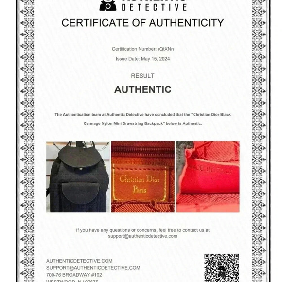 Dior Black Cannage Nylon Mini Drawstring Backpack - Picture 3 of 16